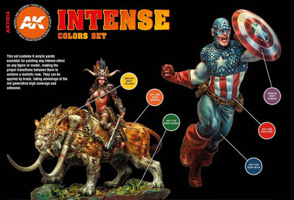 AK Interactive 3rd Gen Acrylic Intense Colors Set (AK11612)