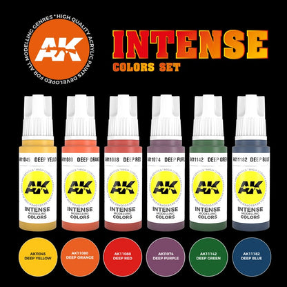 AK Interactive 3rd Gen Acrylic Intense Colors Set (AK11612)