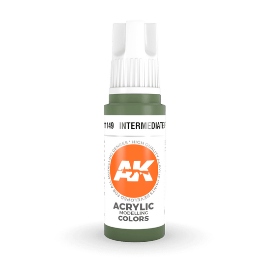 AK Interactive 3rd Gen Acrylic - Intermediate Green 17ml (AK11149)