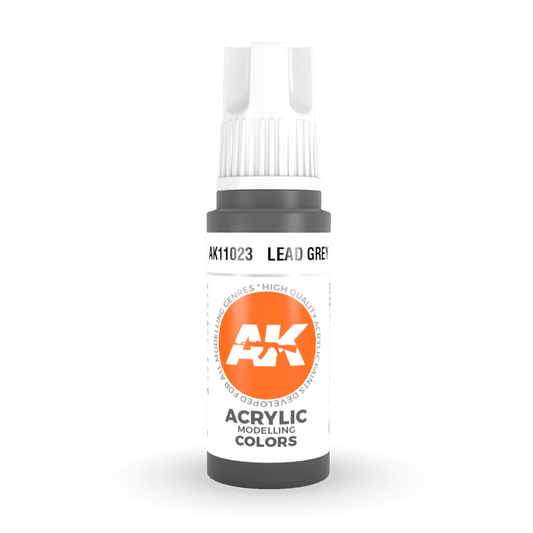AK Interactive 3rd Gen Acrylic - Lead Grey 17ml (AK11023)