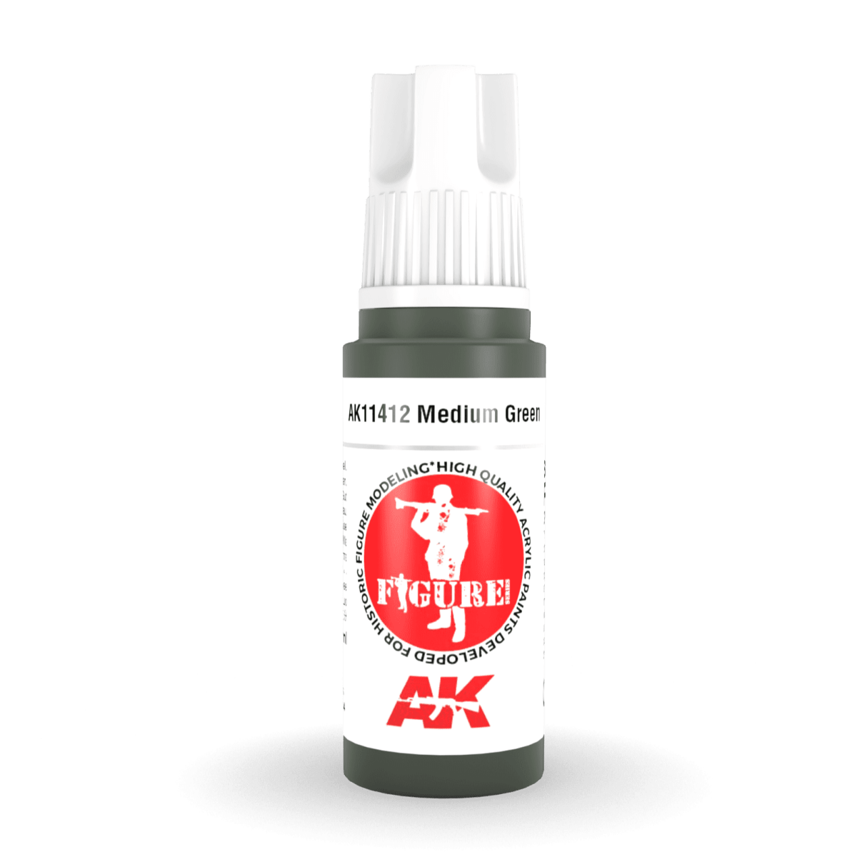 AK Interactive 3rd Gen Acrylic - Medium Green 17ml (AK11412)