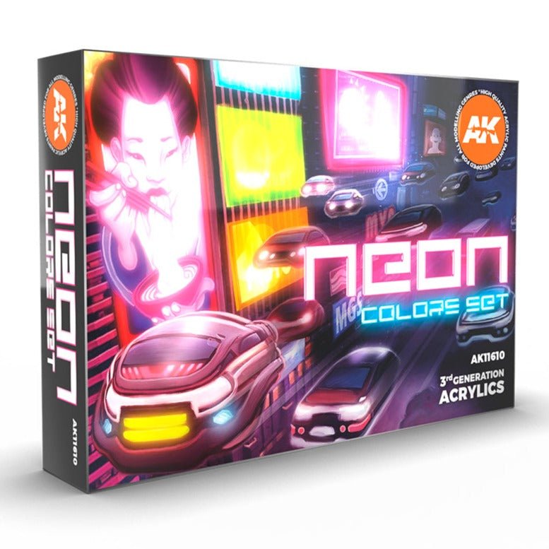 AK Interactive 3rd Gen Acrylic Neon Colors Set (AK11610)