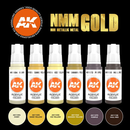 AK Interactive 3rd Gen Acrylic Non-Metallic Metal: Gold (AK11606)