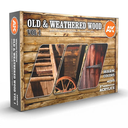 AK Interactive 3rd Gen Acrylic Old & Weathered Wood Vol. 1 (AK11673)