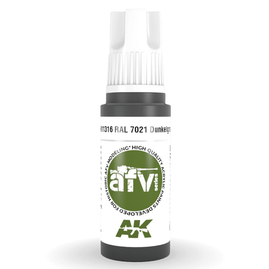 AK Interactive 3rd Gen Acrylic - RAL 7021 Dunkelgrau 17ml (AK11316)