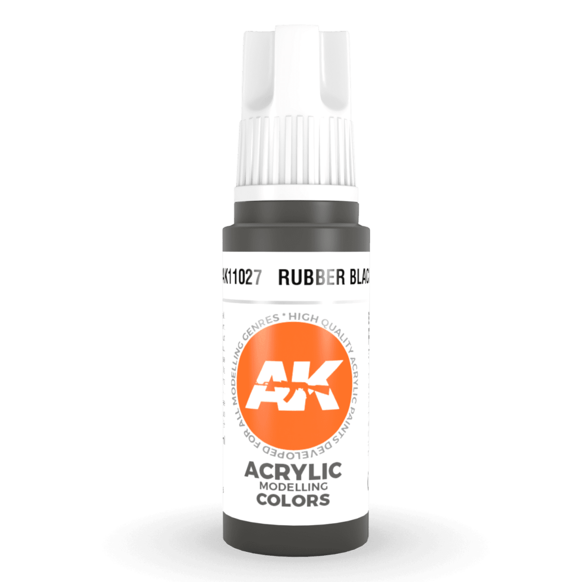 AK Interactive 3rd Gen Acrylic - Rubber Black 17ml (AK11027)