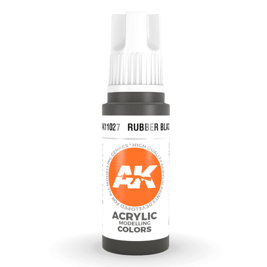 AK Interactive 3rd Gen Acrylic - Rubber Black 17ml (AK11027)