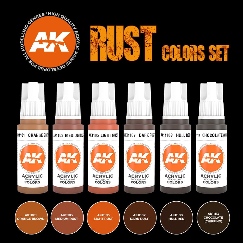 AK Interactive 3rd Gen Acrylic Rust & Abandoned Set (AK11605)