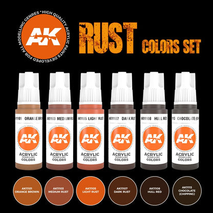 AK Interactive 3rd Gen Acrylic Rust & Abandoned Set (AK11605)