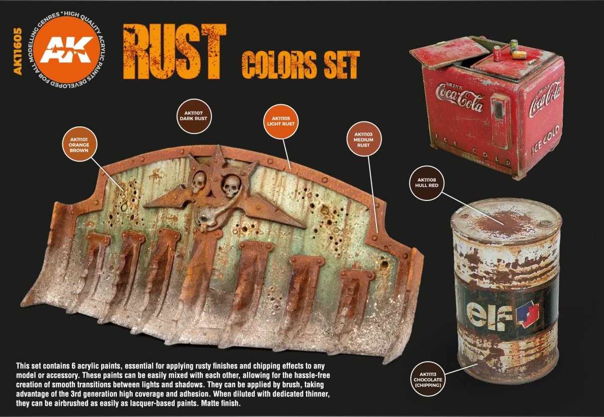 AK Interactive 3rd Gen Acrylic Rust & Abandoned Set (AK11605)