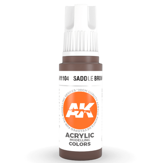 AK Interactive 3rd Gen Acrylic - Saddle Brown 17ml (AK11104)
