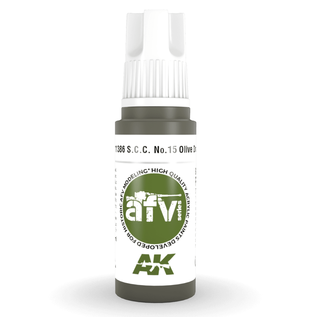 AK Interactive 3rd Gen Acrylic - S.C.C. No.15 Olive Drab 17ml (AK11386)