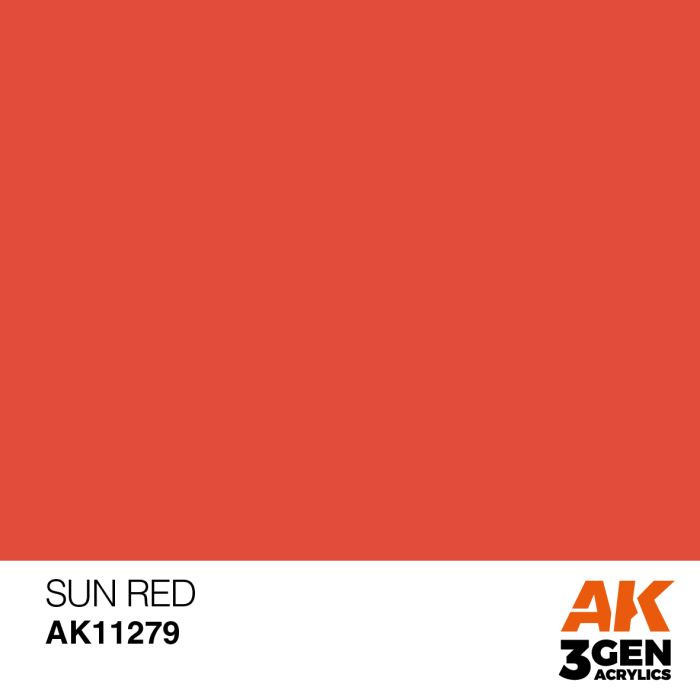 AK Interactive 3rd Gen Acrylic - Sun Red Color Punch (AK11279)