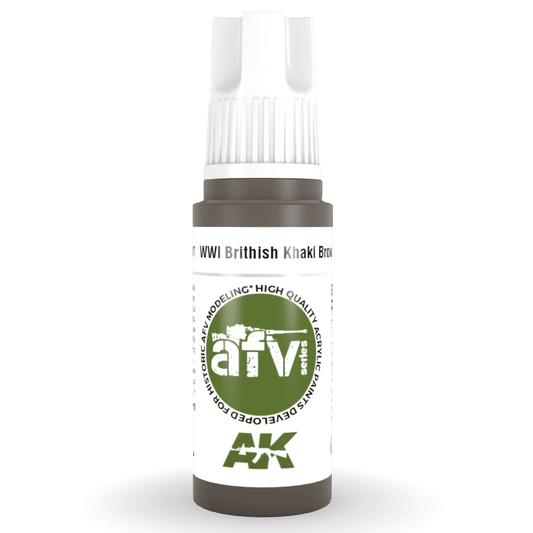 AK Interactive 3rd Gen Acrylic - WWI British Khaki Brown Base 17ml (AK11301)
