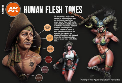 AK Interactive 3rd Gen Acrylics Human Flesh Tones Set (AK11603)