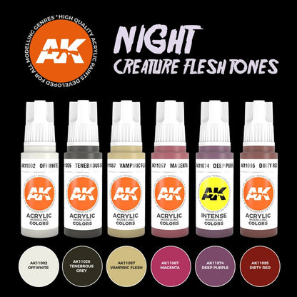 AK Interactive 3rd Gen Acrylics Night Creatures Flesh Tones Set (AK11602)