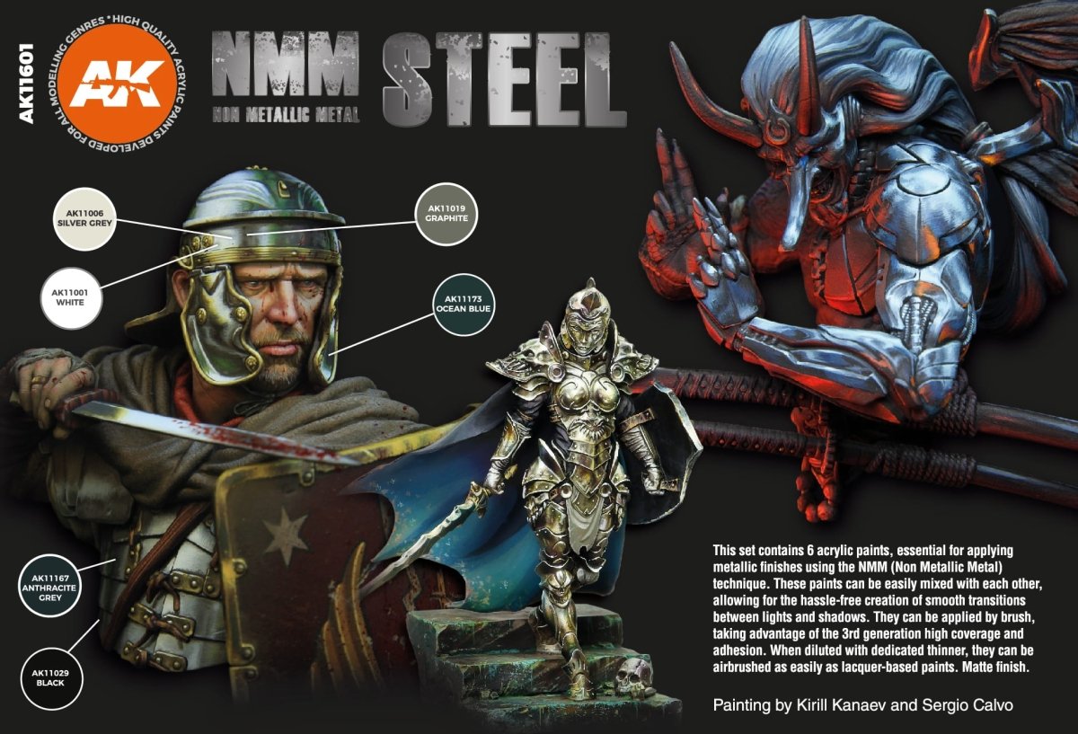 AK Interactive 3rd Gen Acrylics Non-Metallic Metal: Steel (AK11601)