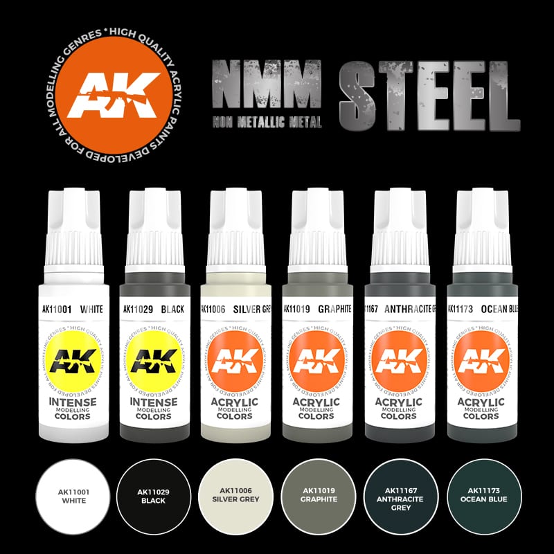 AK Interactive 3rd Gen Acrylics Non-Metallic Metal: Steel (AK11601)