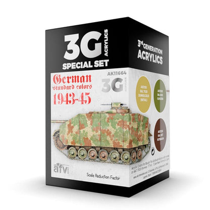 AK Interactive 3rd Gen AFV Paint Set - German Standard Colors 1943-45 Combo (AK11664)