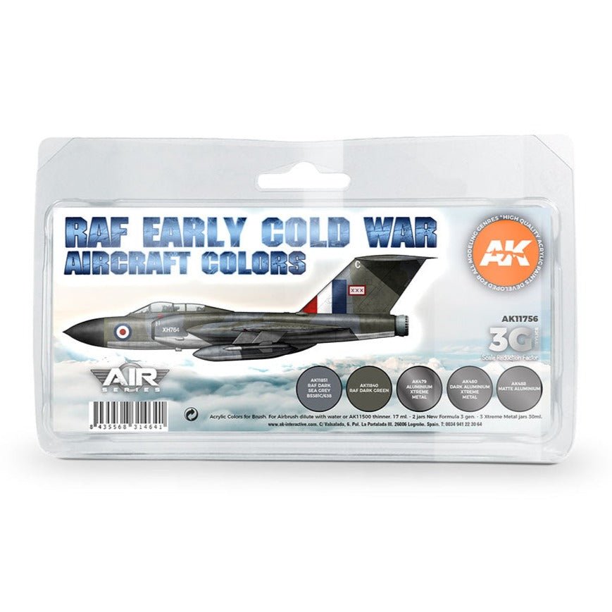AK Interactive 3rd Gen Aircraft Paint Set - Early Cold War RAF Aircraft Colors Set (AK11756)