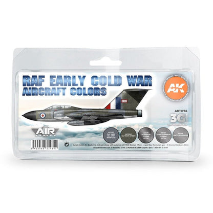 AK Interactive 3rd Gen Aircraft Paint Set - Early Cold War RAF Aircraft Colors Set (AK11756)