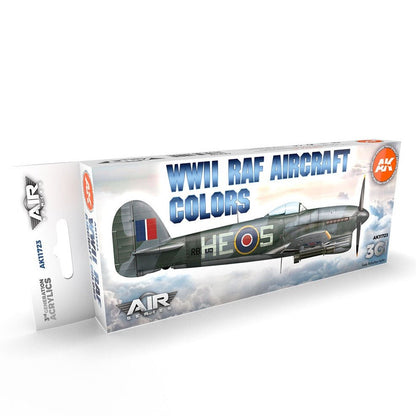 AK Interactive 3rd Gen Aircraft Paint Set - WWII RAF Aircraft Colors Set (AK11723)