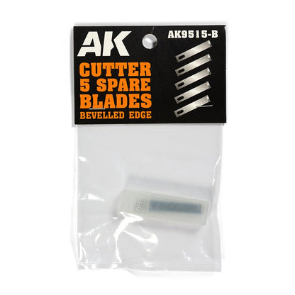 AK Interactive - Bevelled Edge Replacement (5 Spare Blades) (AK9515-B)