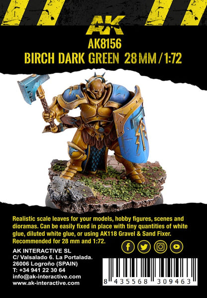 AK Interactive - Birch Dark Green Leaves 28 Mm. 1/72 Scale (AK8156)