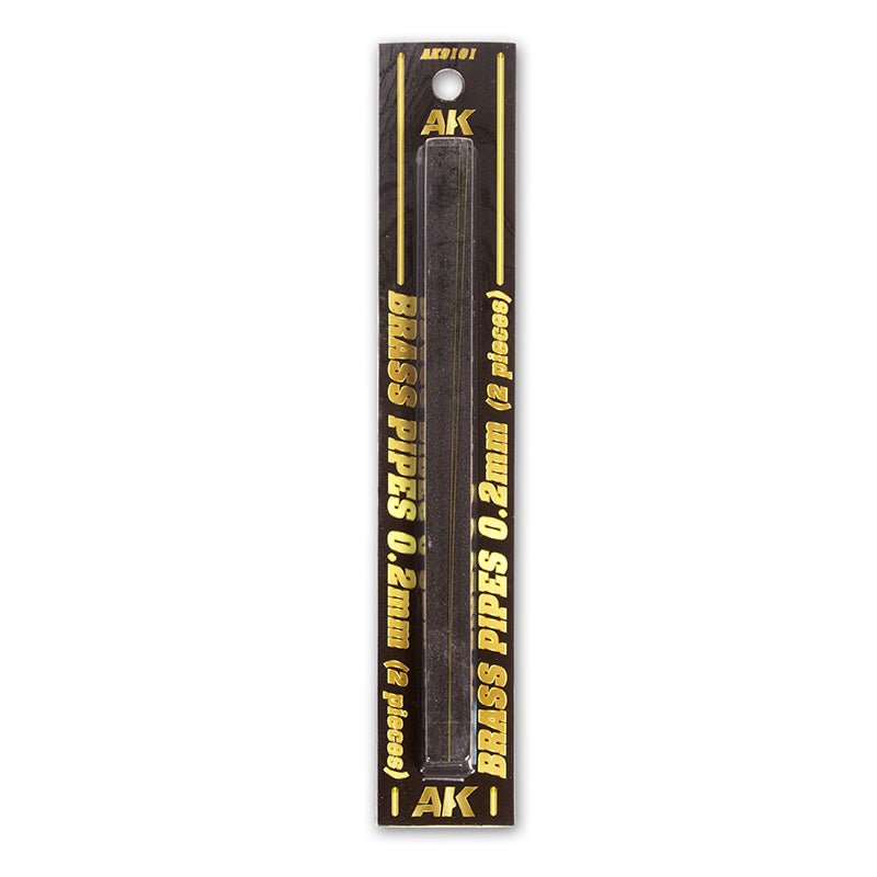 AK Interactive - Brass Pipes 0.2mm, 2 Units (AK9101)