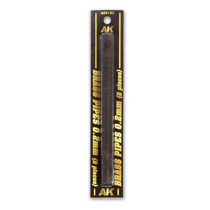 AK Interactive - Brass Pipes 0.2mm, 2 Units (AK9101)