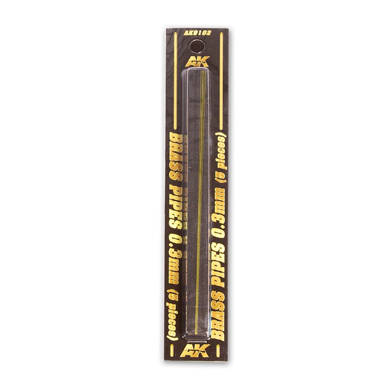 AK Interactive - Brass Pipes 0.3mm, 5 Units (AK9102)