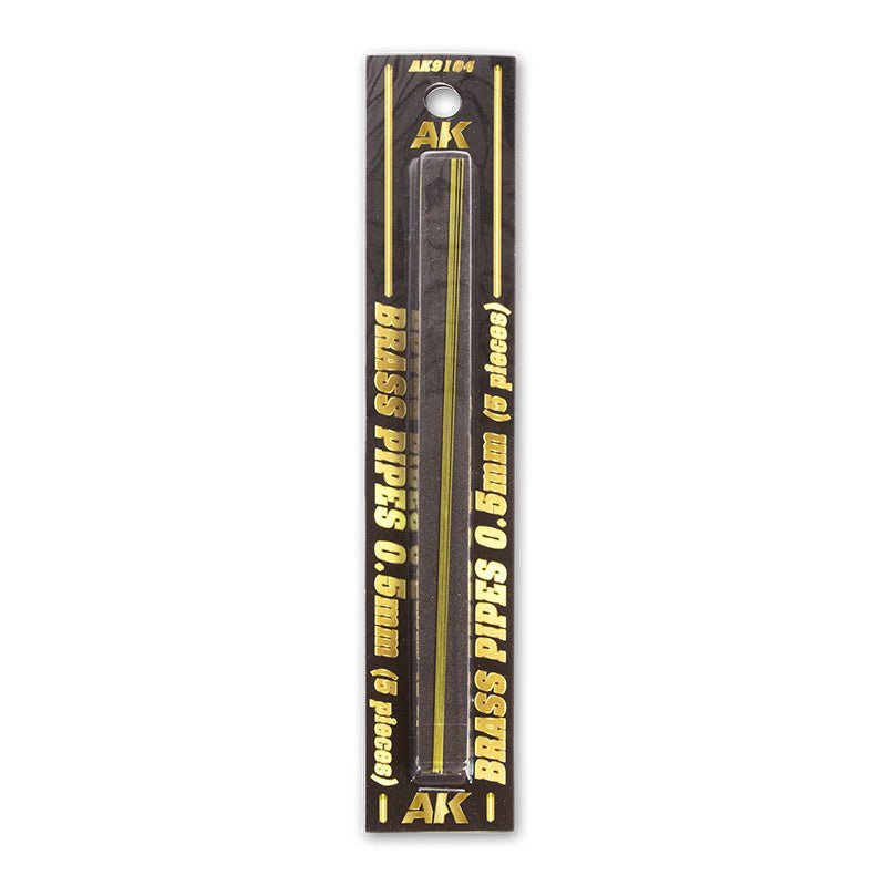 AK Interactive - Brass Pipes 0.5mm, 5 Units (AK9104)