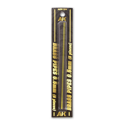 AK Interactive - Brass Pipes 0.5mm, 5 Units (AK9104)
