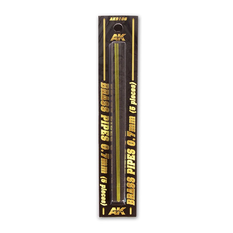 AK Interactive - Brass Pipes 0.7mm, 5 Units (AK9106)