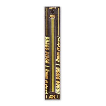 AK Interactive - Brass Pipes 1.2mm, 5 Units AK9112 (AK9111)