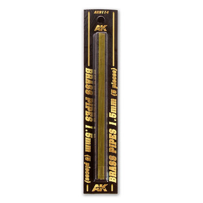 AK Interactive - Brass Pipes 1.5mm, 5 Units (AK9114)