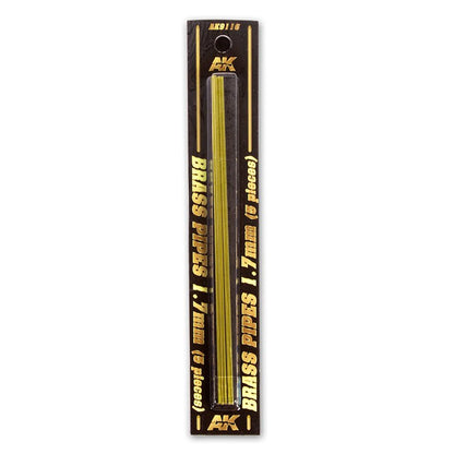 AK Interactive - Brass Pipes 1.7mm, 5 Units (AK9116)