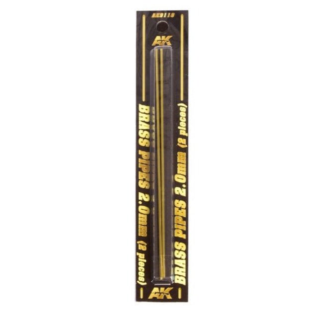 AK Interactive - Brass Pipes 2.0mm, 2 Units (AK9118)