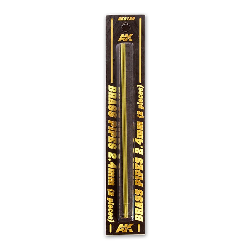 AK Interactive - Brass Pipes 2.4mm, 2 Units (AK9120)