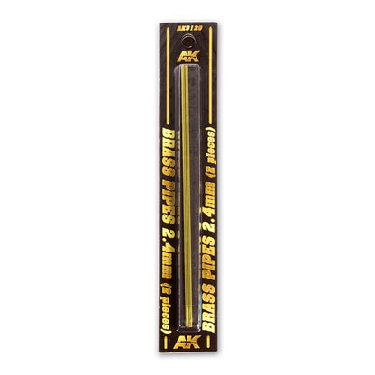 AK Interactive - Brass Pipes 2.4mm, 2 Units (AK9120)