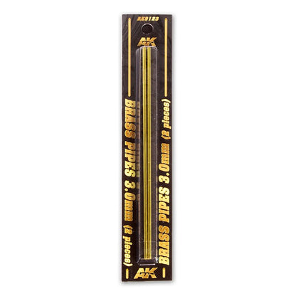 AK Interactive - Brass Pipes 3.0mm, 2 Units (AK9123)