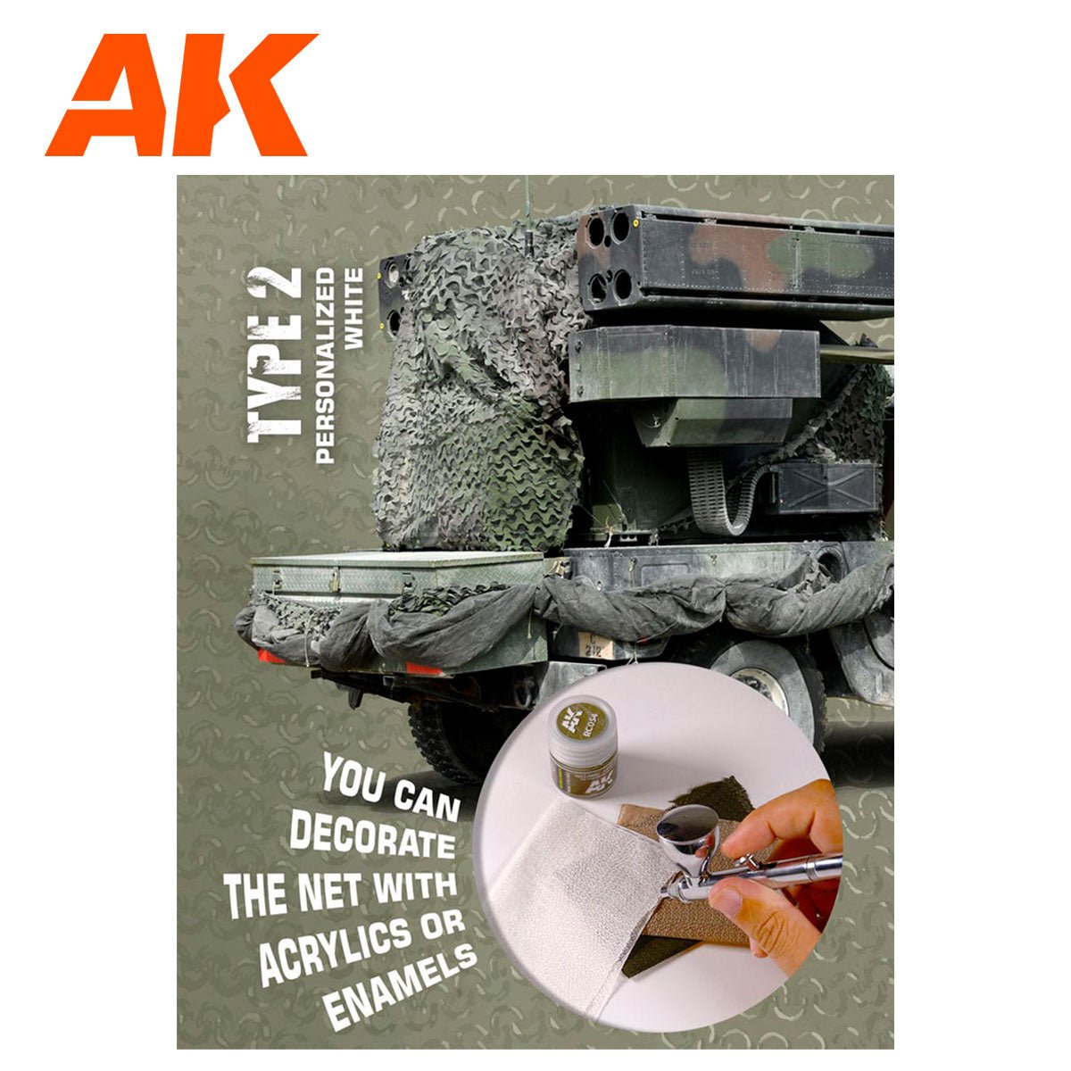 AK Interactive Camouflage Net Type 2 (White) 1/35 Scale (AK8063)