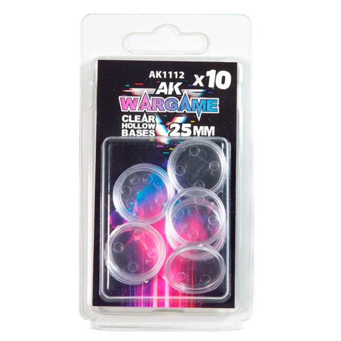 AK Interactive - Clear Hollow Bases 25mm X 10 (AK1112)