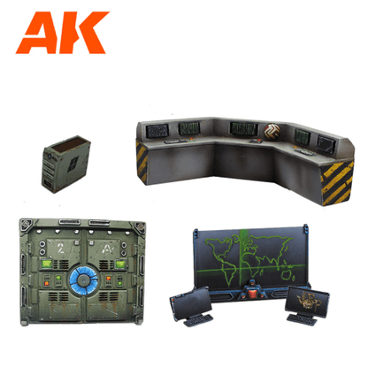AK Interactive Control Stage Wargame Set (Resin 30-35mm) (AK1355)