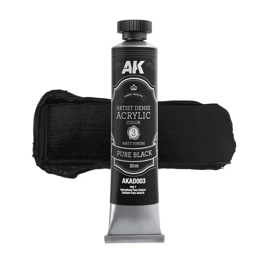 AK Interactive Dense Acrylic Pure Black (AKAD003)