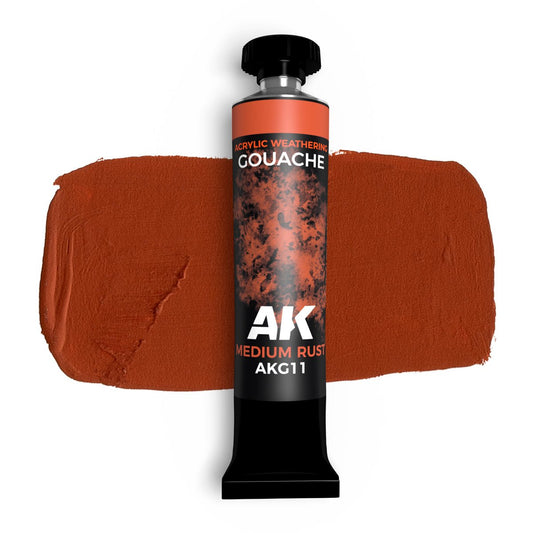 AK Interactive Gouache Medium Rust 20ml. (AKG11)