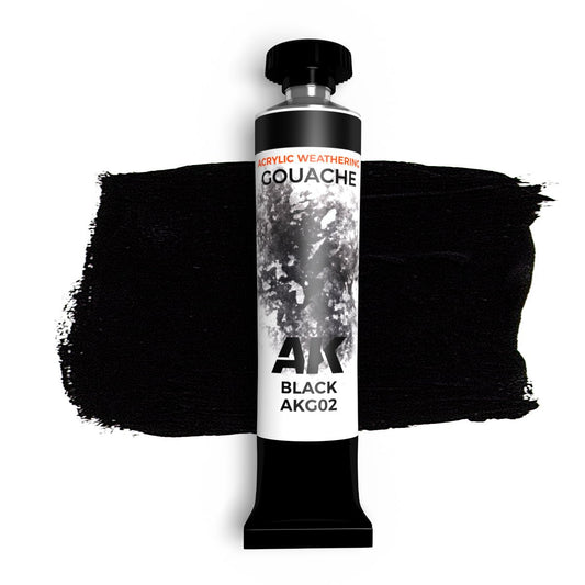 AK Interactive Gouaches Black 20ml. (AKG02)