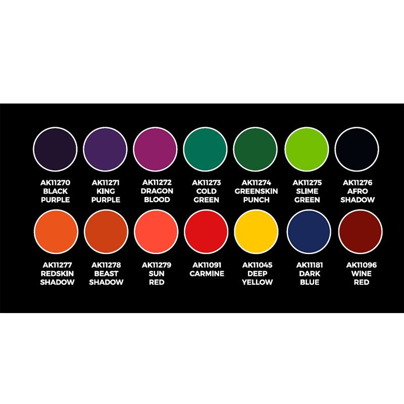 AK Interactive High Pigmentation Set 14 Colors (AK11780)