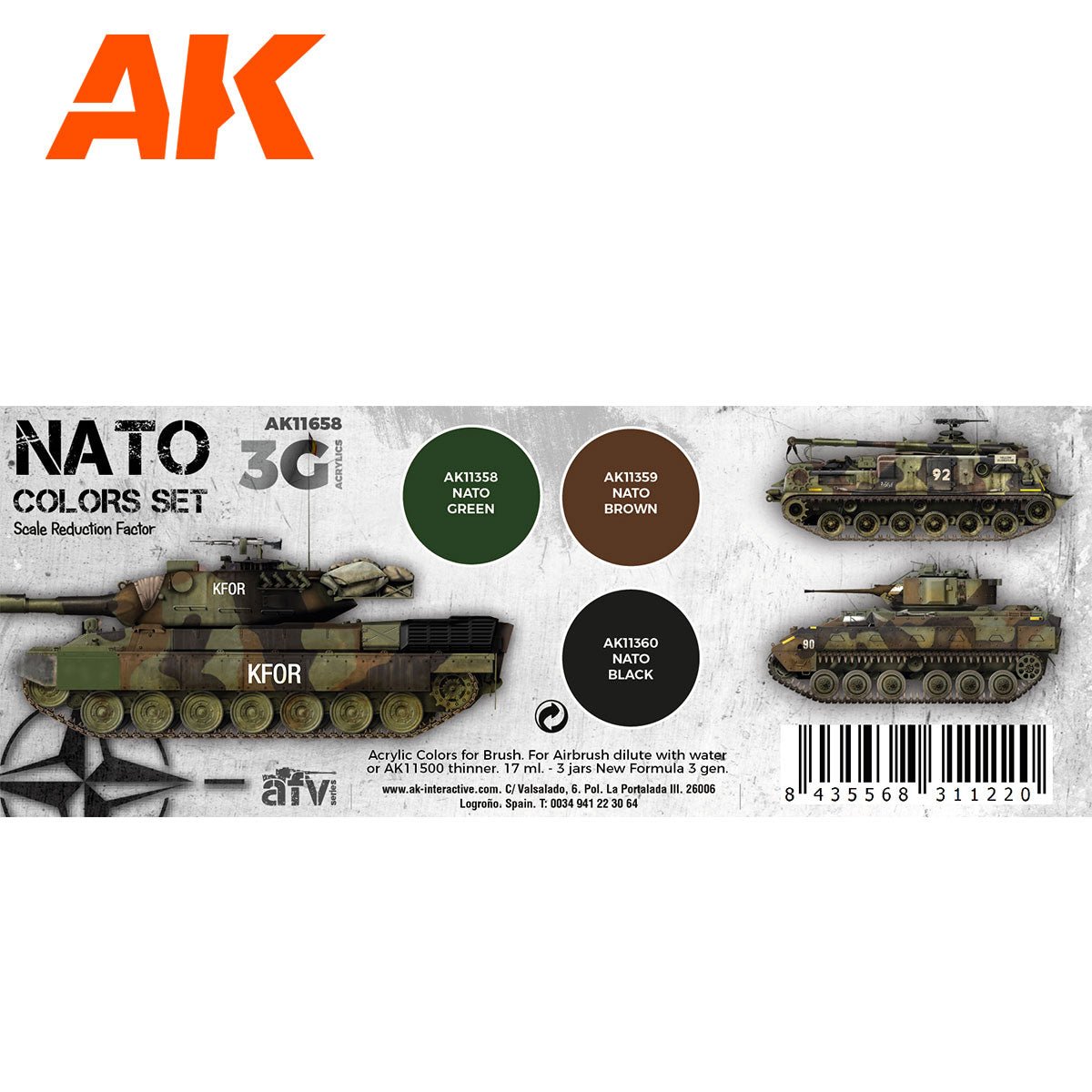 AK Interactive - NATO Colors 3G (AK11658)