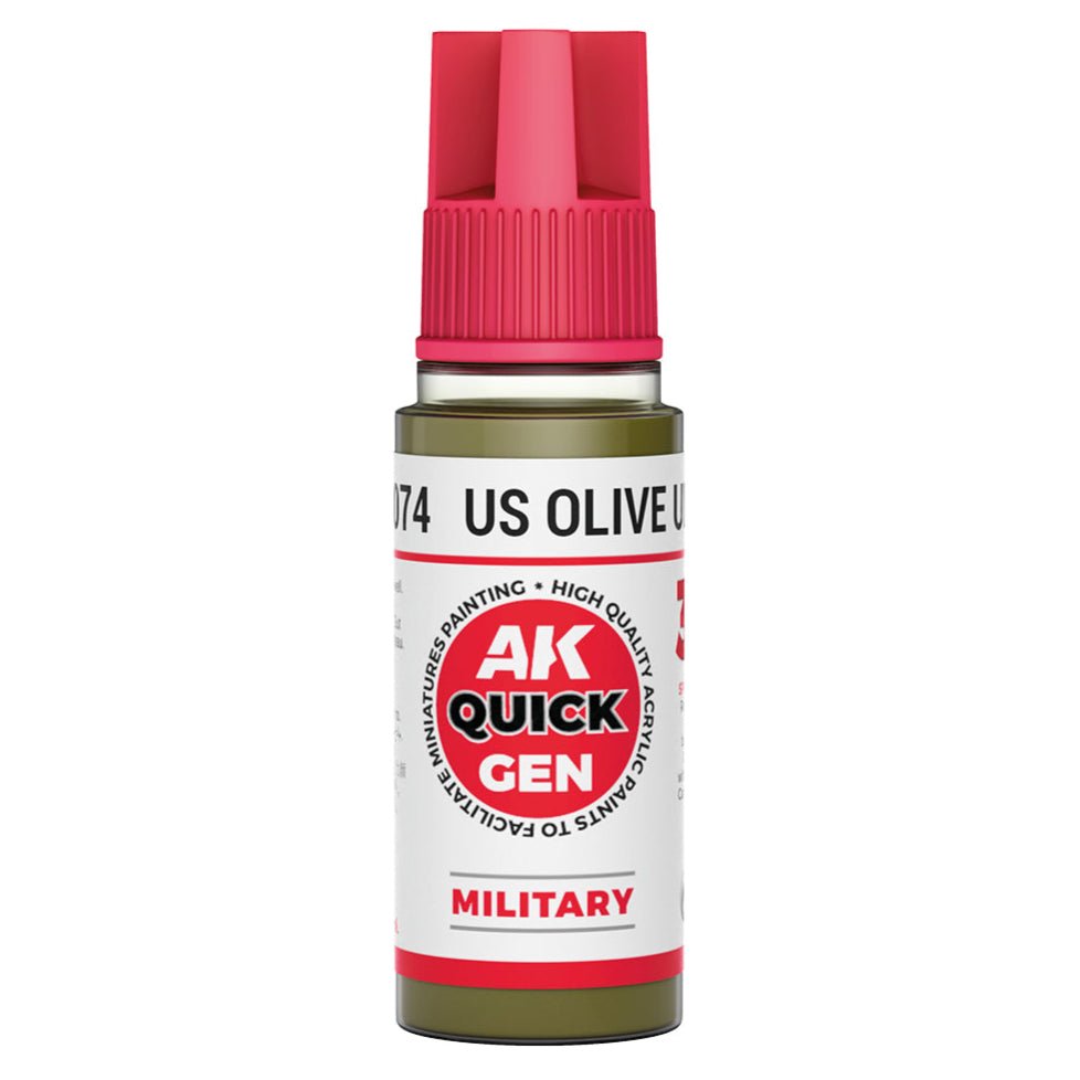 AK Interactive Quick Gen - US Olive Uniform 18ml (AK17074)